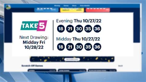 take 5 lottery winning numbers|Take 5 Results for 07.02.2024 .